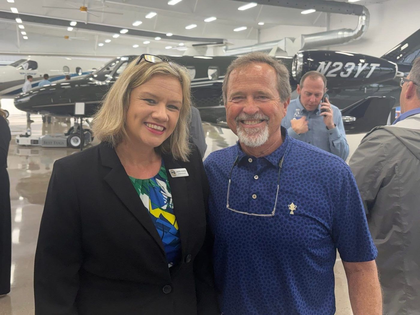 With Jay Jolley, owner of Sky Boss at the Collegedale airport