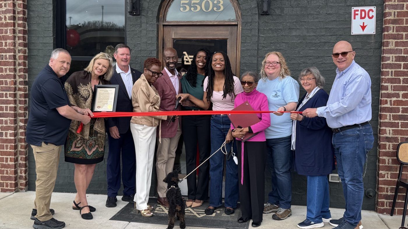 Ribbon cutting for a new local business