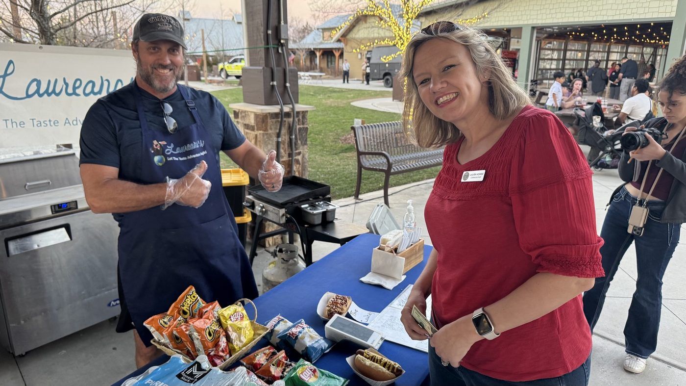 Supporting a local food vendor on community night