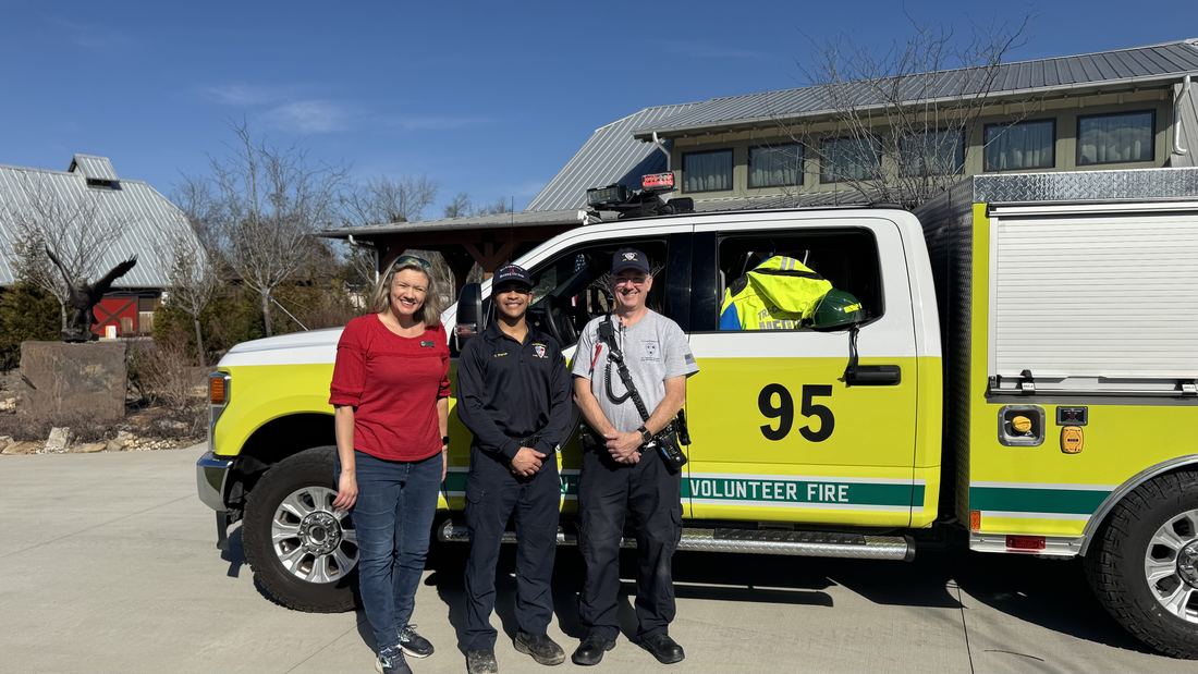 Visiting with Tri-Community Volunteer Firefighters