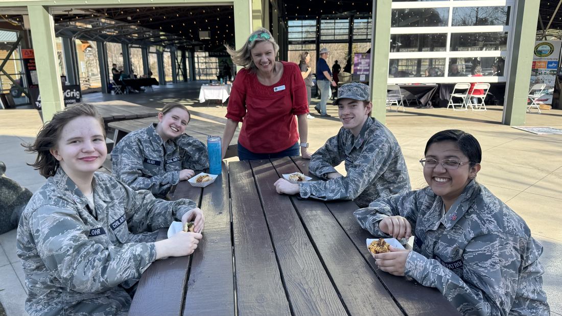 Lunch with Civil Air Patrol cadets at Storm Safety Day